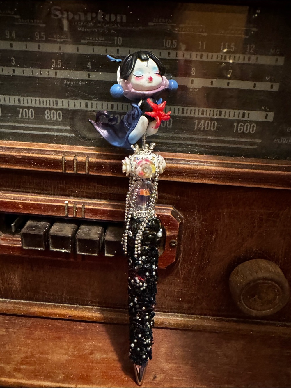 Beaded  fancy Pen with Cute Figurine